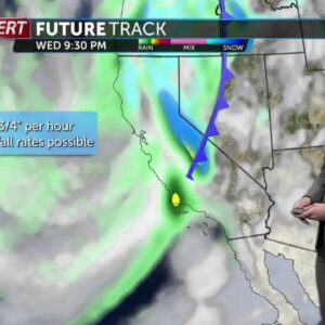 Light rain Tuesday, heavy rain Wednesday