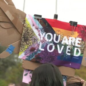 Transgender Unity March held at De La Guerra plaza and marched through State Street