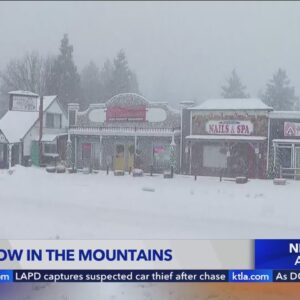 Snowstorm hits Southern California mountain communities