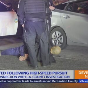 Watch: Suspects wanted in connection with L.A. County investigation detained after pursuit 