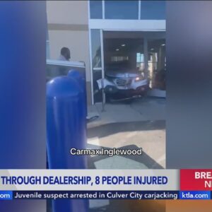 Video shows upset customer ram into CarMax, 8 injured