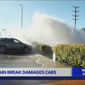 Water main break damages cars in West Hills